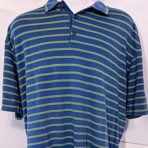 Nike Dri Fit short sleeve striped golf shirt XXL